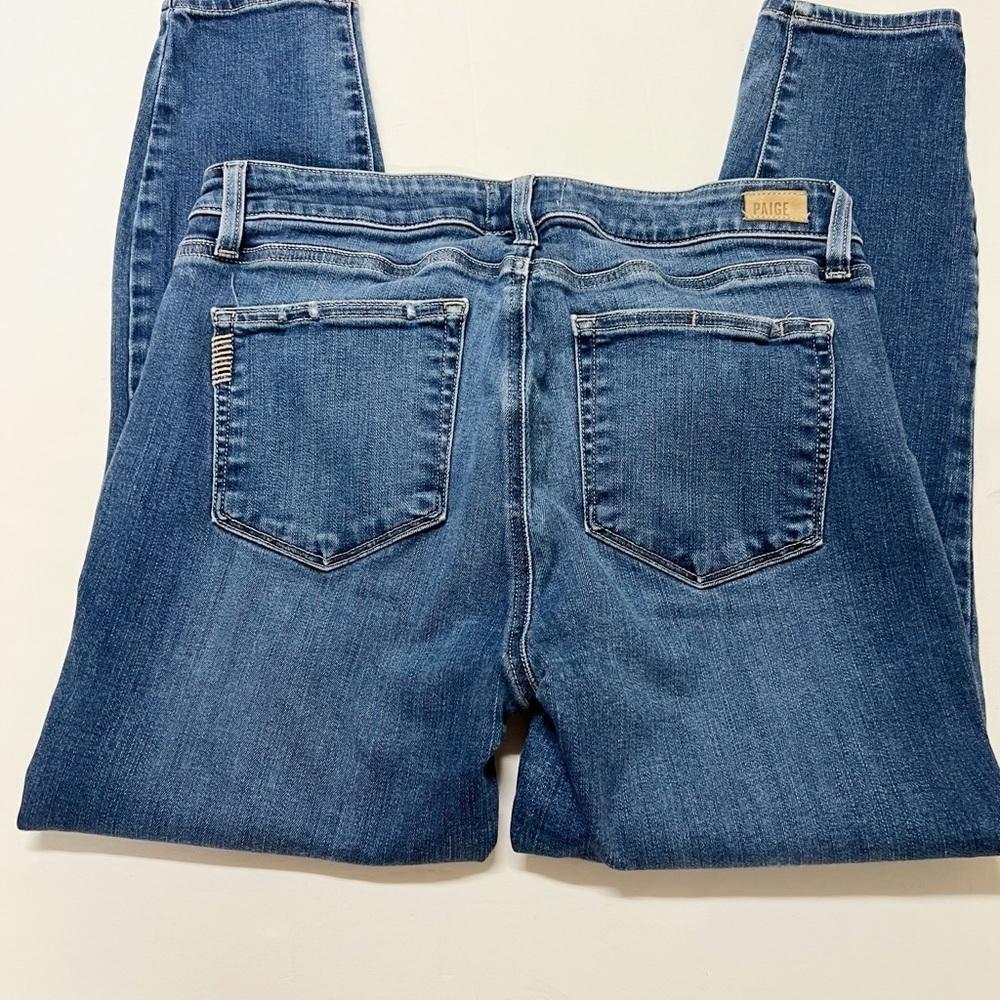 PAIGE Womens Medium Adalyn Wash Verdugo Crop Skinny Stretch Jeans Size 31 - Picture 3 of 10